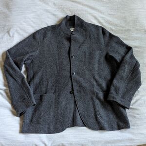 Buck Mason Felted Chore Coat Jacket Blazer in Charcoal Gray